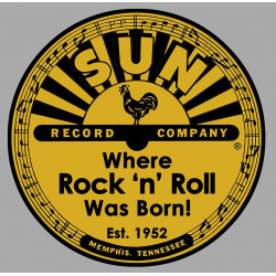 SUN Record Company Sticker vinyle laminé