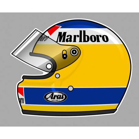 Michele ALBORETO Helmet sticker gauche