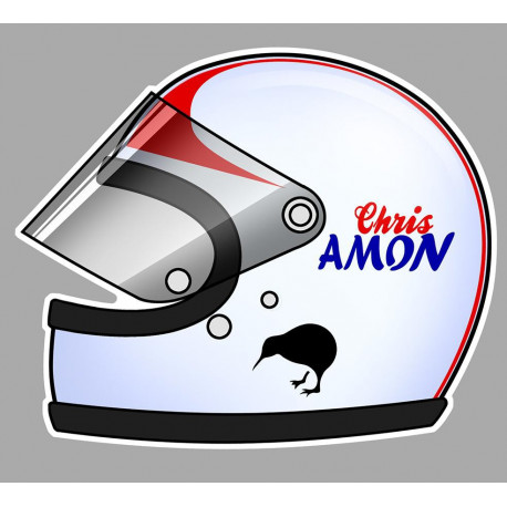 Chris AMON Helmet sticker gauche