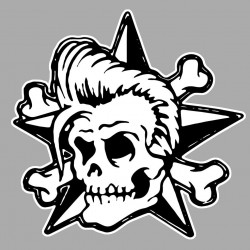 Rockabilly/star left Sticker 