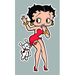 BETTY PAGE Pin up Sticker droite