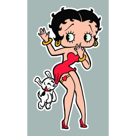 BETTY PAGE Pin up Sticker droite