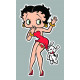 BETTY PAGE left Pin up Sticker  