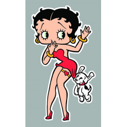 BETTY PAGE left Pin up Sticker  