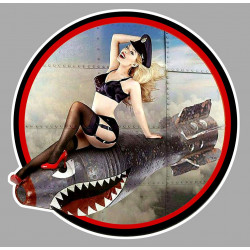 Pin Up " shark " Sticker