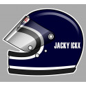 Jacky ICKX helmet sticker gauche vinyle laminé