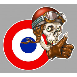 FRANCE Skull right target laminated decal