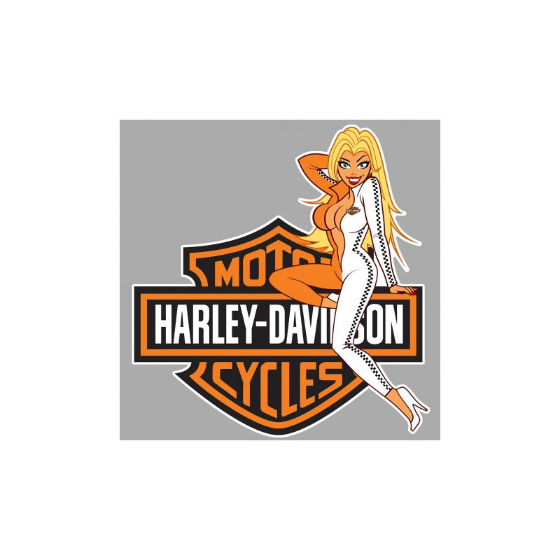 STICKER HARLEY DAVIDSON PINUP