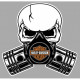 HARLEY DAVIDSON Pistons skull Sticker   