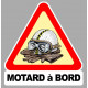 MOTARD A BORD  Sticker  