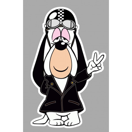 DROOPY Biker Sticker