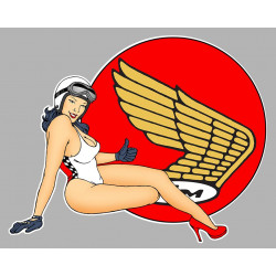 HONDA Pin Up droite Sticker 