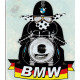 BMW  biker  Sticker 78mm x 65mm
