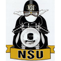 NSU biker Sticker 77mm x 65mm