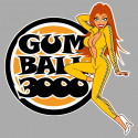 GUMBALL 3000  left pin up Laminated decal