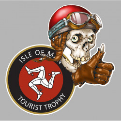 TT ISLE OF MAN Skull droit Sticker