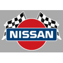 NISSAN Flags Sticker vinyle laminé