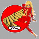 HONDA Pin Up gauche Sticker vinyle laminé
