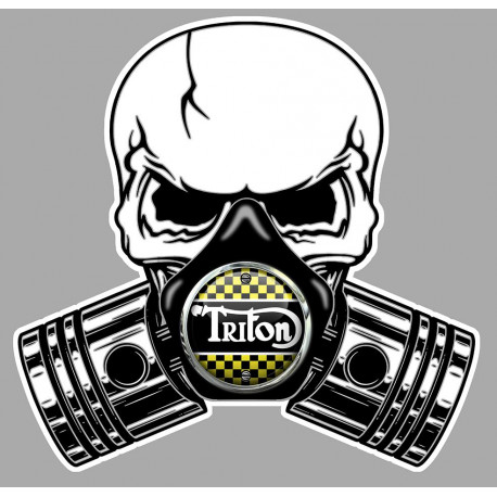 TRITON Pistons skull Sticker