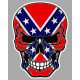 CONFEDERATE SKULL Flag Sticker