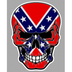 CONFEDERATE SKULL Flag Sticker