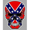 CONFEDERATE SKULL Flag Sticker