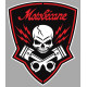 MOTOBECANE Skull Pistons laminated decal