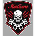 MOTOBECANE Skull / Pistons Sticker vinyle laminé