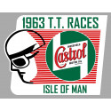 CASTROL 1963  TT RACES sticker vinyle laminé gauche