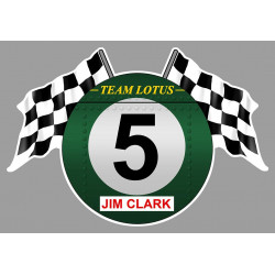 Jim CLARK Team LOTUS Flags Laminated vinyl decal