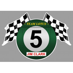 Jim CLARK Team LOTUS Flags sticker vinyle laminé