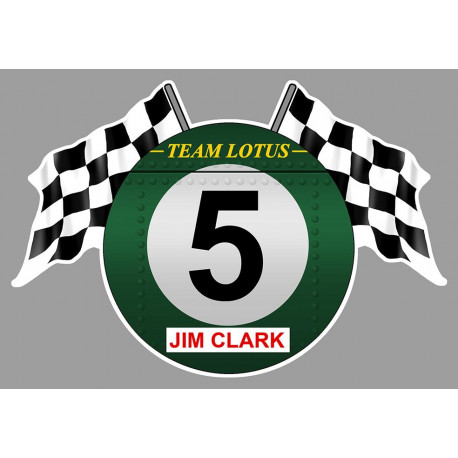 Jim CLARK Team LOTUS Flags sticker