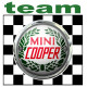 COOPER  TEAM Sticker vinyle laminé