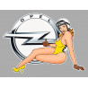 OPEL Pin Up  left laminated vinyl decal