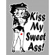 BETTY PAGE  Pin up Sticker