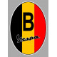BELGIUM bike Sticker  75mm x 50mm