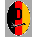 GERMANY  VESPA Sticker  75mm x 50mm