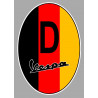 GERMANY   VESPA  Sticker  75mm x 50mm