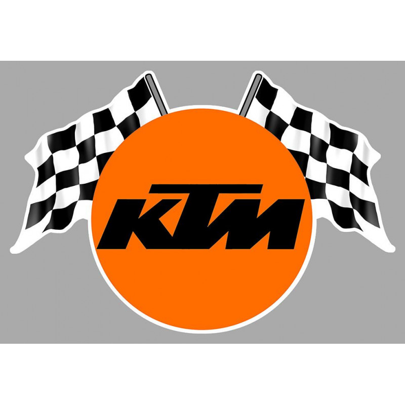 KTM flags laminated decal