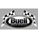 BUELL  flags laminated decal
