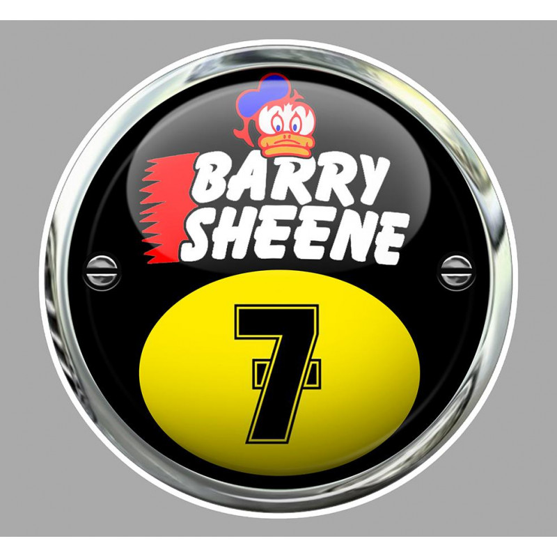 4412-0219 2 x BARRY SHEENE No.7 Vinyl Decal Sticker-Casque Graphics 