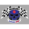 SUZUKI  GSX R Skull / Flags Sticker