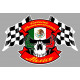 CARRERA PANAMERICA Skull / Flags Sticker