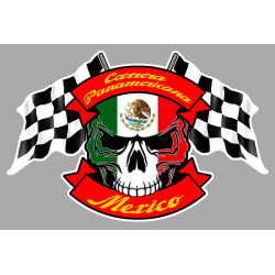 CARRERA PANAMERICA Skull / Flags Sticker