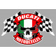 DUCATI Skull / Flags Sticker