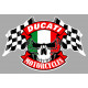 DUCATI Skull / Flags Sticker