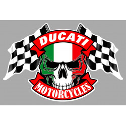 DUCATI Skull / Flags Sticker