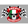 DUCATI Skull / Flags Sticker