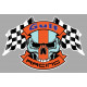 GULF  Racing Skull / Flags Laminated decal