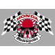 HONDA Skull / Flags Sticker